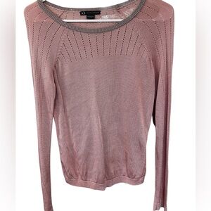 Armani Exchange Pink Knit Sweater
